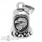 Preview: Edelstahl Biker-Bell mit Adlerkopf Eagle Ride Bell Motorradfahrer Glocke Geschenk